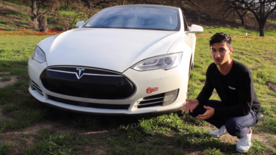 טסלה מודל X לבנה