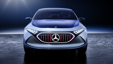 הדמיה של רכב קונספט חשמלי של מרצדס בנץ