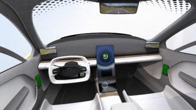 פנים הרכב החשמלי ה-Aptera