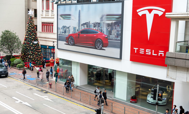 חנות של טסלה בהונג קונג