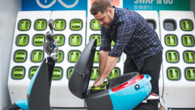 עמדה להחלפת סוללות מתחלפות של חברת גוגורו