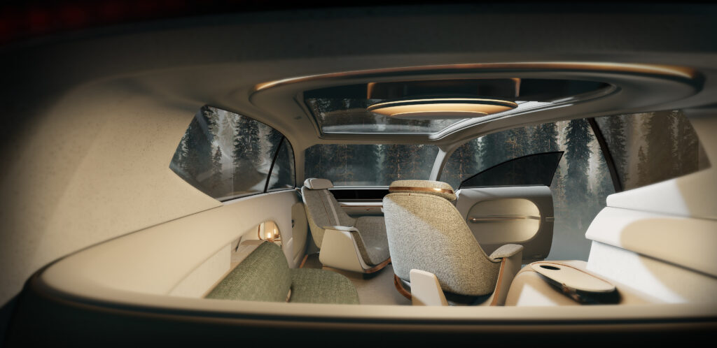 פנים הרכב ותא הנוסעים של רכב הקונספט החשמלי יונדאי SEVEN
