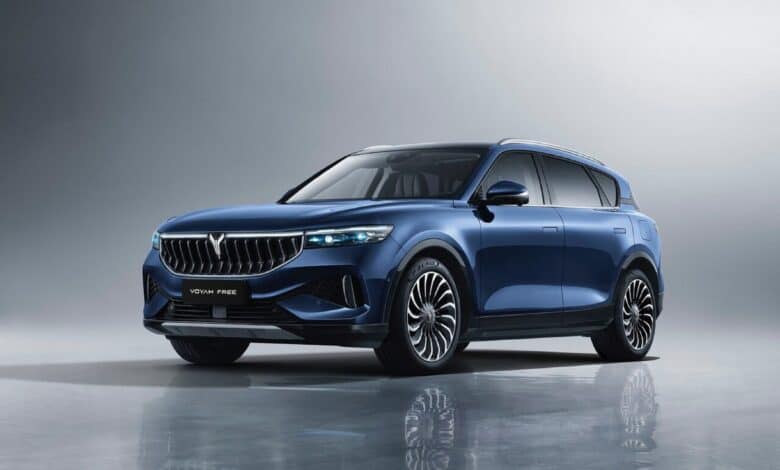 רכב פנאי חשמלי מבית VOYAH בצבע כחול