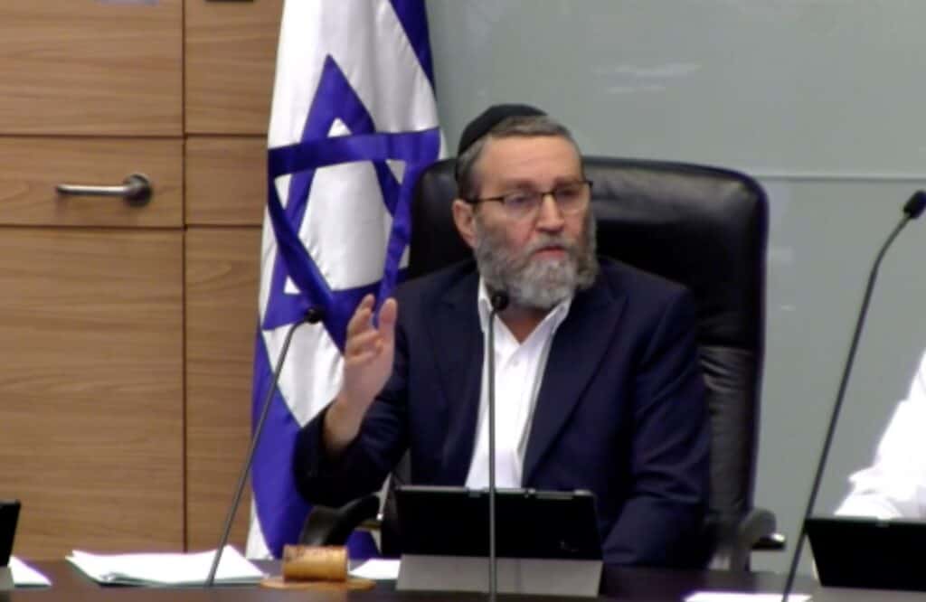 משה גפני בוועדת הכספים של הכנסת