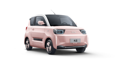 רכב חשמלי BAW פוני בצבע ורוד