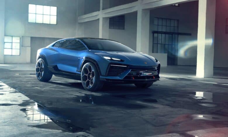 הדמיה של רכב הקונספט החשמלי מבית למבורגיני - לנזאדור