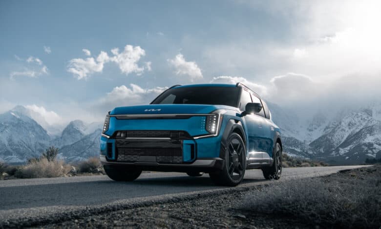 קדמת הרכב של קיה EV9 החשמלית