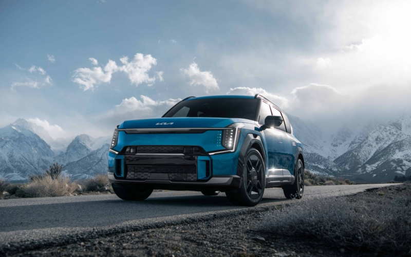 קדמת הרכב של קיה EV9 החשמלית