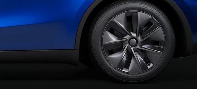 חישוקי ה-19״ של טסלה מודל Y כחולה בסין