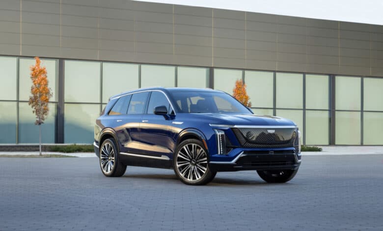 מבט קדמי על קאדילק ויסטיק החשמלי המתוכננן להגיע לשווקים ב-2026