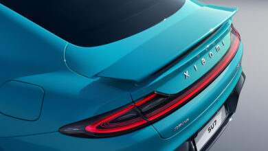 חלקו האחורי של שיאומי SU7 חשמלי