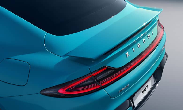 חלקו האחורי של שיאומי SU7 חשמלי