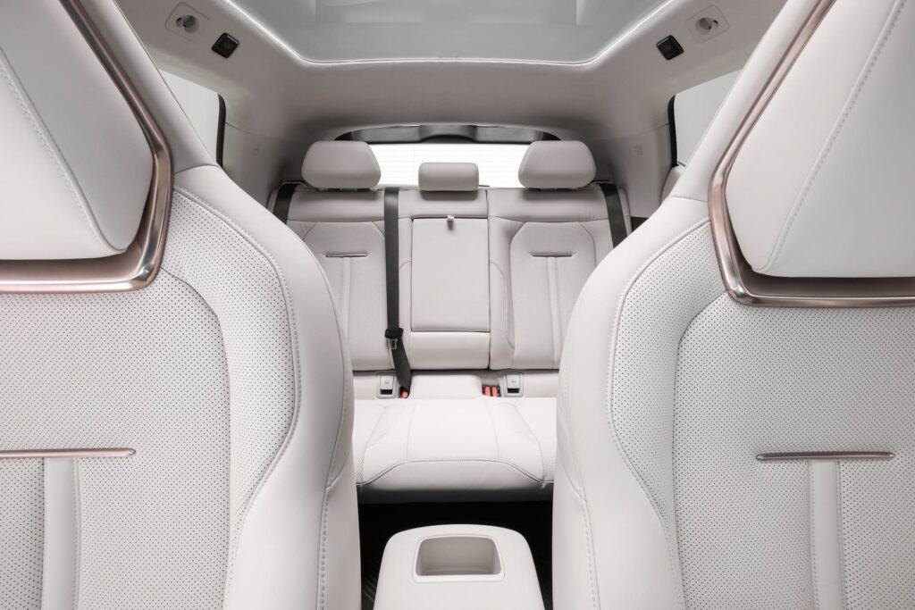 פנים הרכב והמושבים האחוריים של הזיקר X