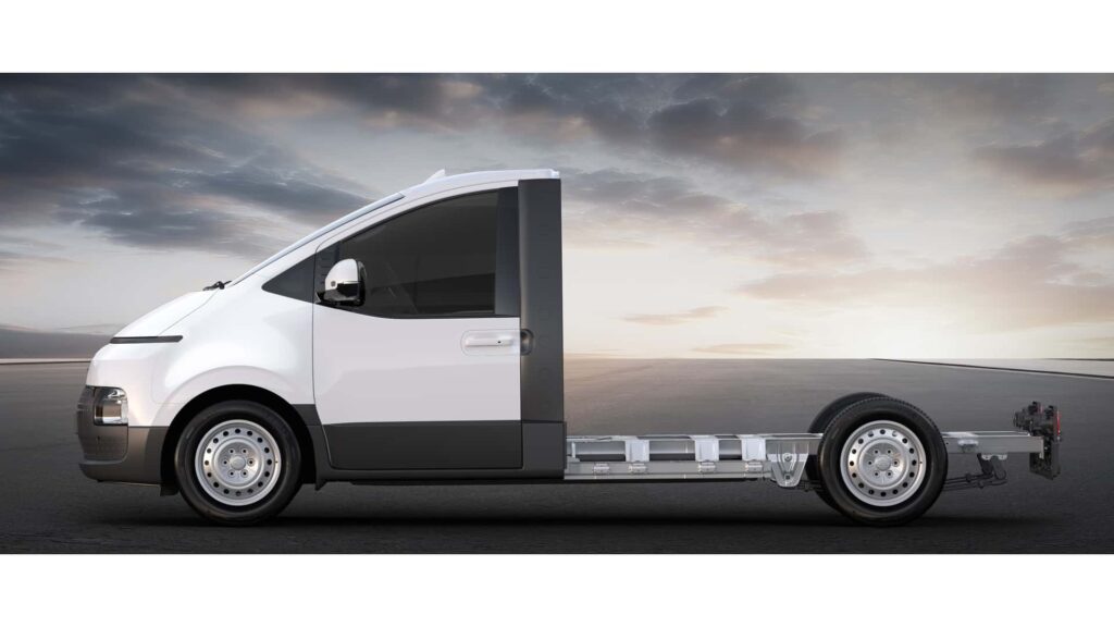 מבט צד על הפלטפורמה החשמלית של יונדאי