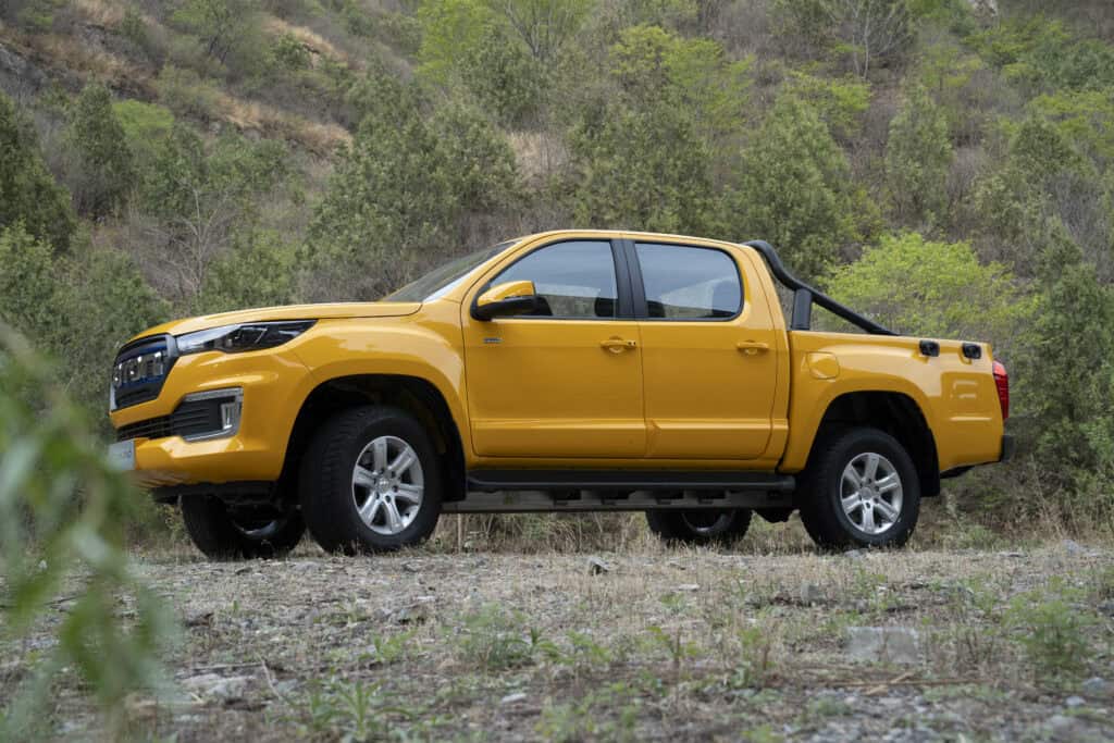 מבט צד על הטנדר החשמלי פוטון אי-טונלנד בשטח