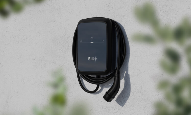 עמדת טעינה לרכב חשמלי אלי 2 מבית פולקסווגן מותקנת על קיר