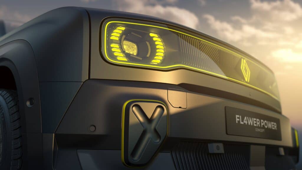 קדמת הרכב של רכב הקונספט רנו 4 החשמלי