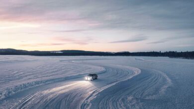 פולסטאר 2 בנסיעה בשלג