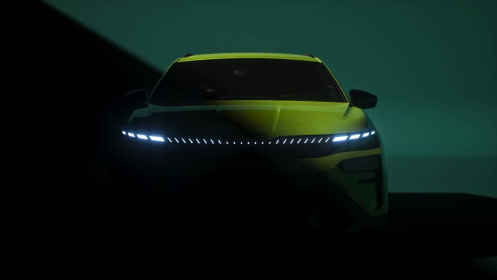 טיזר לסקודה אלרוק RS - מבט קדמי על הרכב החשמלי החדש