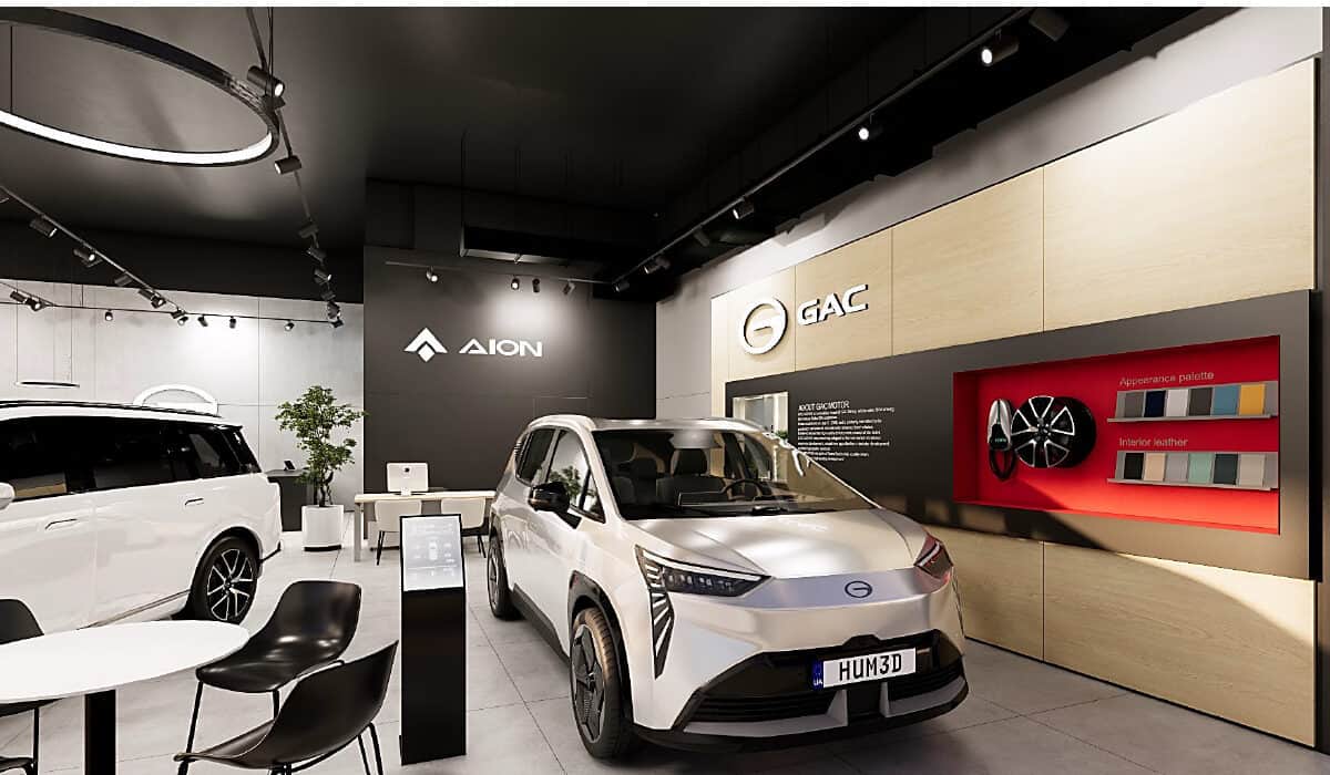 הדמיה של אולם תצוגה של GAC בישראל