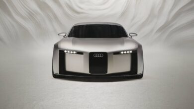 מבט קדמי על העיצוב החדש של אאודי קונספט C