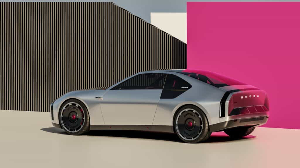 מבט צד על סקודה קופה חשמלי קונספט